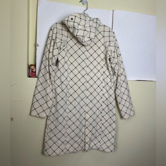 Lululemon RARE Apres Hood Coat Trench Check Jacket Light Water Resistant Zip 6 - Picture 10 of 15